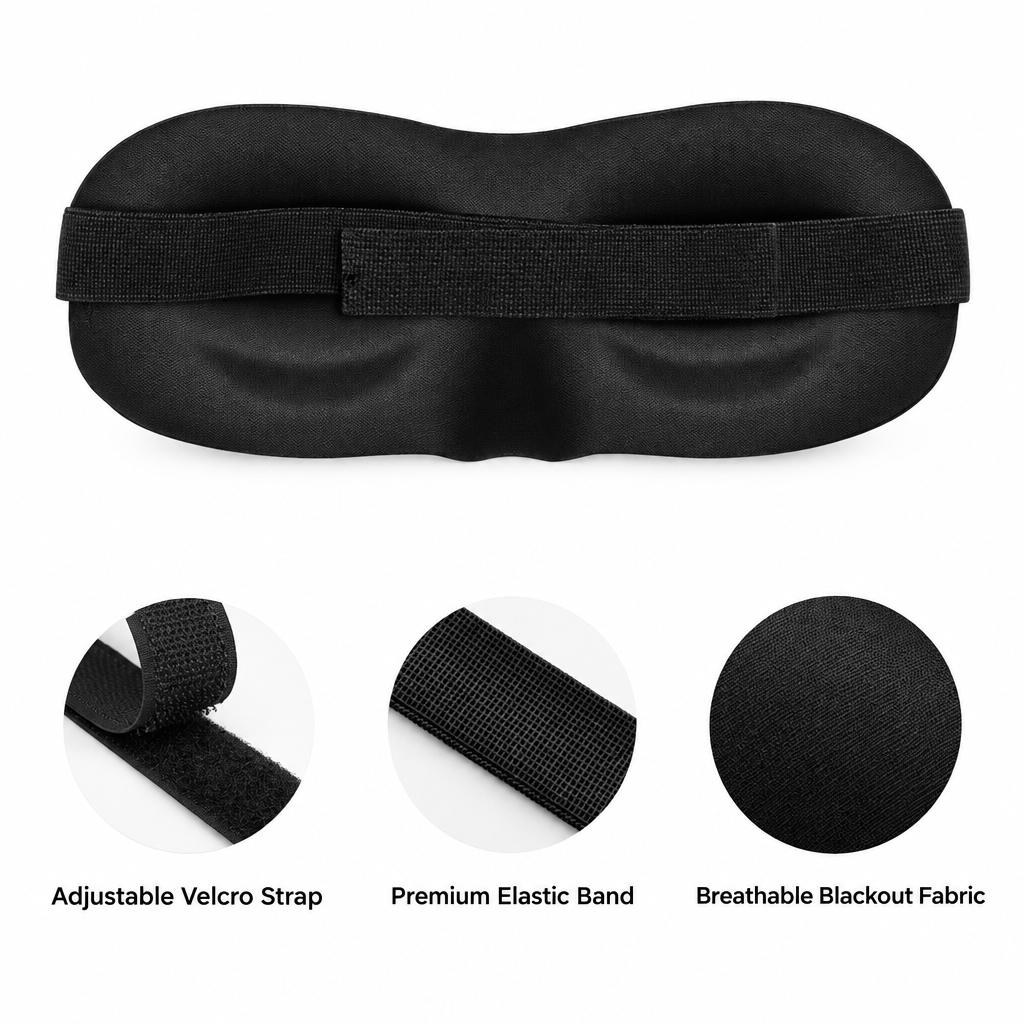3D Sleep Eye Mask with English Labels