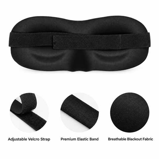 3D Sleep Eye Mask with English Labels