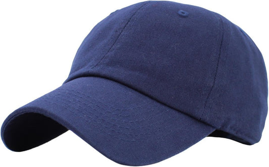 KBETHOS Classic Unisex Cotton Adjustable Low Crown Baseball Cap – Plain Dad Hat