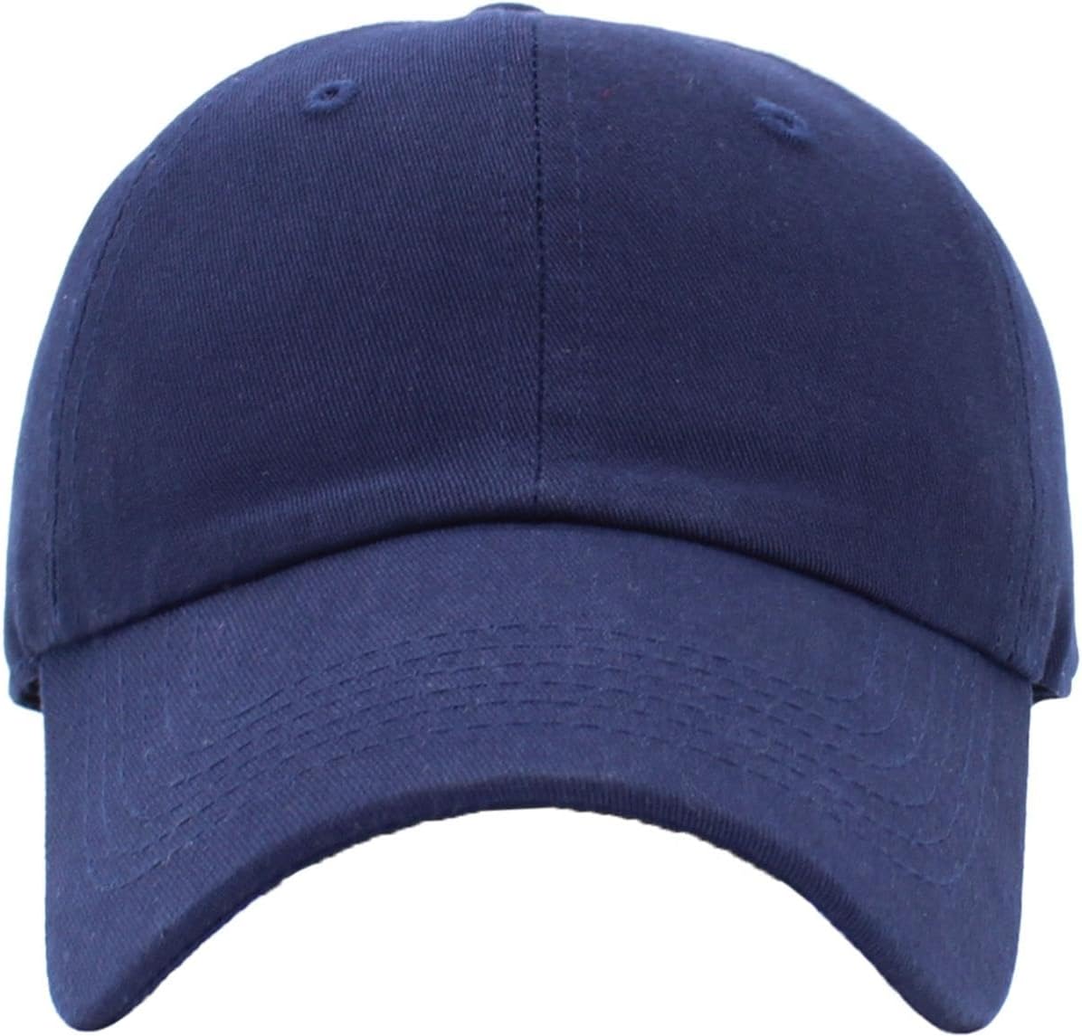 KBETHOS Classic Unisex Cotton Adjustable Low Crown Baseball Cap – Plain Dad Hat