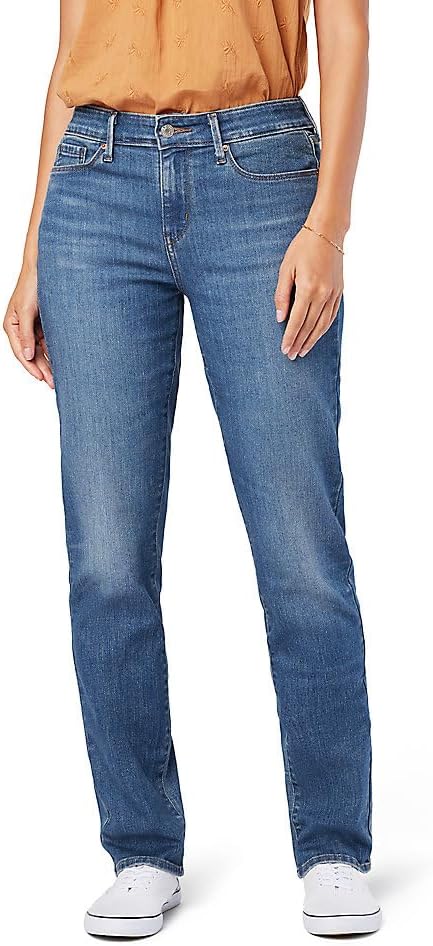 Levi Strauss Signature Gold Women's '03 Essential Mid Rise Straight Jeans (Also Available in Plus)