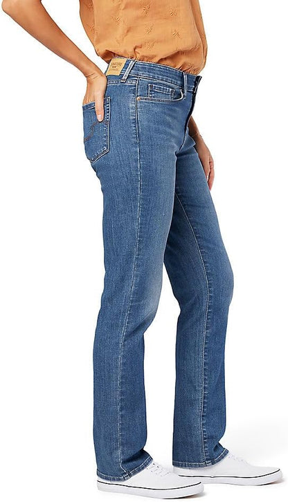 Levi Strauss Signature Gold Women's '03 Essential Mid Rise Straight Jeans (Also Available in Plus)