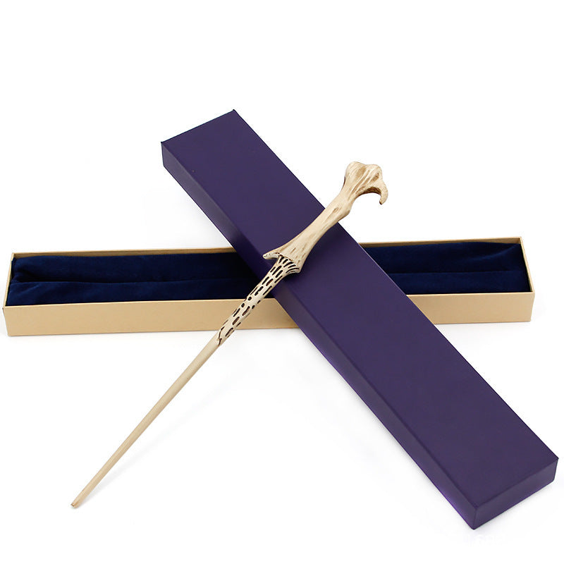 Voldemort style magic wand with purple gift box