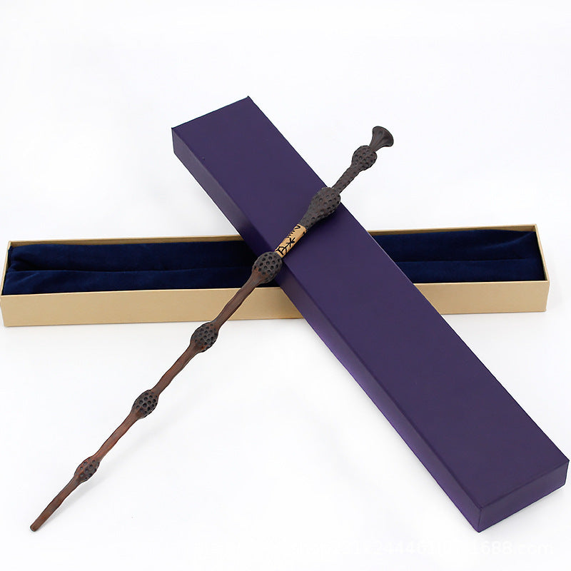 Dumbledore style magic wand with gold gift box