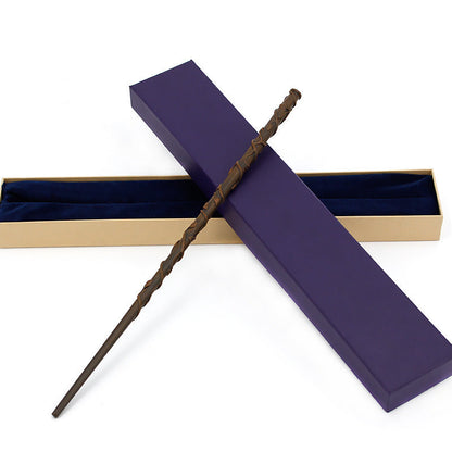 Twisted handle magic wand with purple gift box
