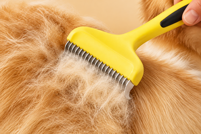 Pet Dematting Comb Rake – 2-Sided Grooming Brush for Dogs & Cats