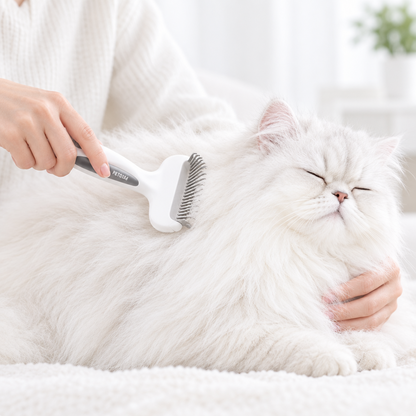Pet Dematting Comb Rake – 2-Sided Grooming Brush for Dogs & Cats