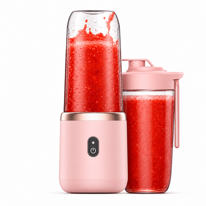 Wireless Portable Juicer Cup – 6-Blade Dual Motor with Large Battery